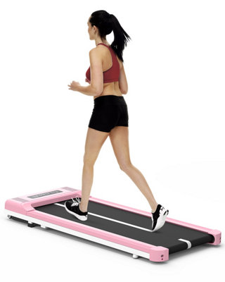 Walking Pad 2 in 1 for Walking and Jogging,Under Desk Treadmill with Remote Control for Home and Office(Pink)