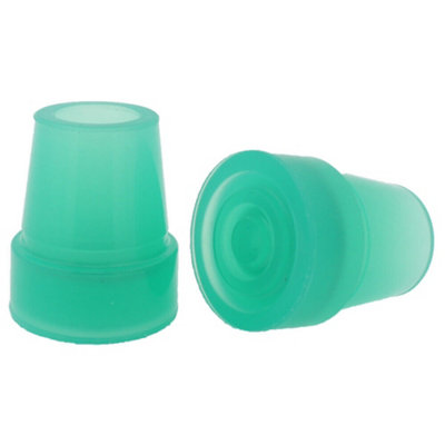 Walking Stick Rubber Ferrules - Glow in the Dark Cane Tips 19mm (3/4") - Pair