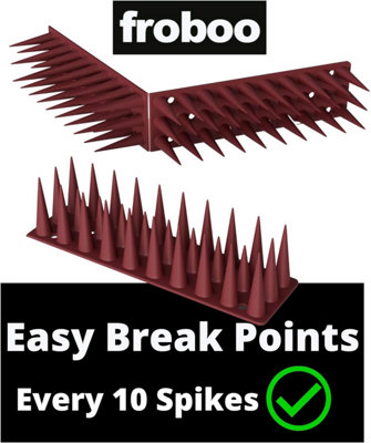 Wall and Fence Spikes Deterrent. Stop Birds, Pigeons and Cats Sitting on Fence 11M length 3.5cm Tall Protects 6x6ft Fence Panels