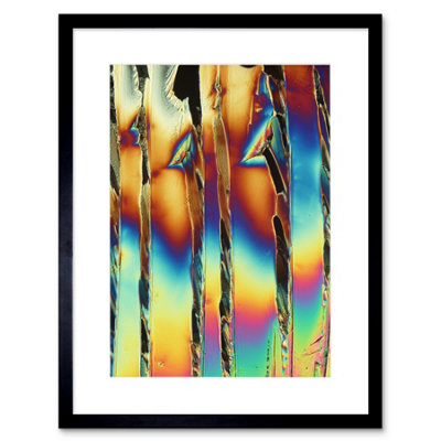 Wall Art Print Acid Crystals Abstract Electron Microscope Art Black ...