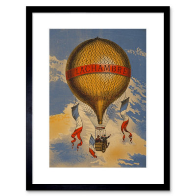Wall Art Print Henri Lachambre Hot Air Balloon Vintage France Framed ...
