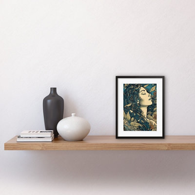 Wall Art Print Mother Nature Modern Boho Art Nouveau Linocut Artwork ...