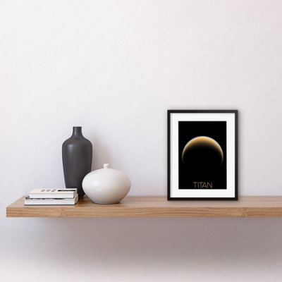 Wall Art Print NASA Our Solar System Titan Saturn's Moon North Pole ...
