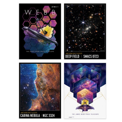 Wall Art Print Set of 4 NASA James Webb Telescope Exoplanet Travel ...