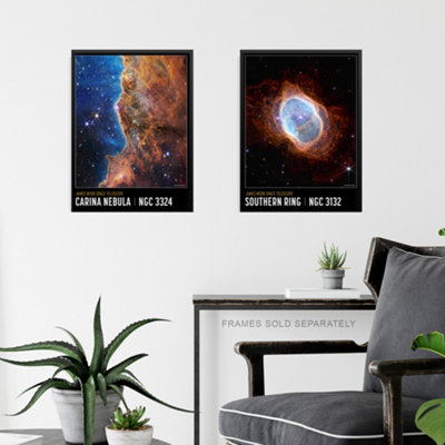Wall Art Print Set of 4 NASA James Webb Telescope Images Cosmic Cliffs ...