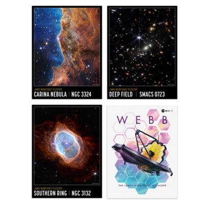 Wall Art Print Set of 4 NASA James Webb Telescope Southern Ring Carina ...