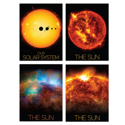 Wall Art Print Set of 4 NASA Our Solar System The Sun and Planets Size ...
