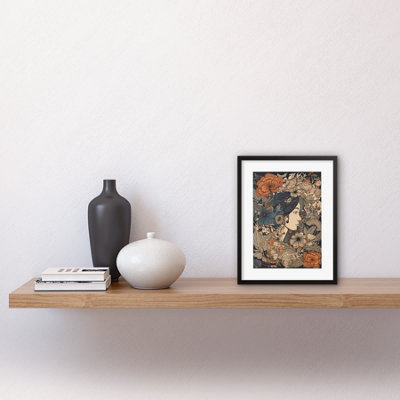Wall Art Print Woman Floral Profile Portrait Boho Art Nouveau Artwork ...