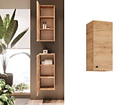 Wall Bathroom Cabinet Small Slimline Cupboard Universal Top Base Unit Oak Avir