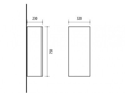 Slimline bathroom wall deals cabinet