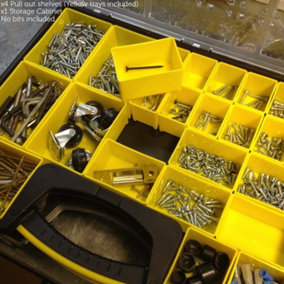 Wall/Bench Mount Tool Bits Box 4 Tray Management Case Drawer DIY 40k Storage