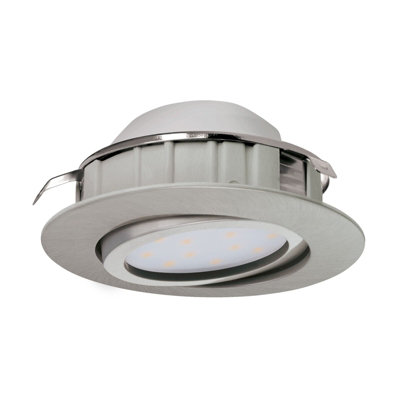 Wall / Ceiling Flush Downlight Satin Nickel Plastic 6W Built in LED