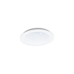 Wall / Ceiling Flush Downlight White & Crystal Effect 14W LED Spotlight