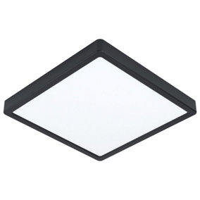 Wall / Ceiling Light Black 285mm Square Surface Mounted 20W LED 4000K