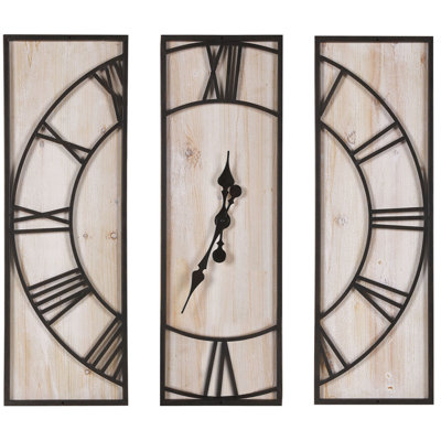 Wall Clock 75 x 75 cm Light Wood COATLAN