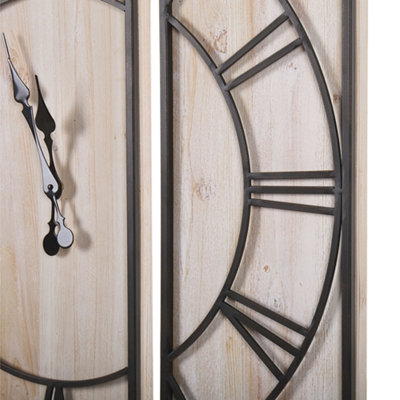 Wall Clock 75 x 75 cm Light Wood COATLAN - 5