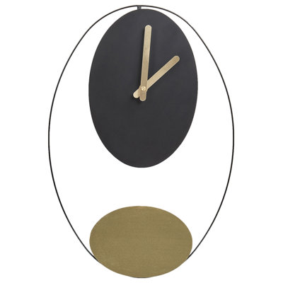 Wall Clock MANIGOD 32 cm Metal Black