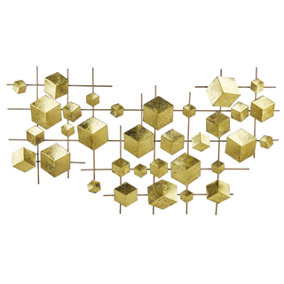 Wall Décor Cubes Gold FLEROVIUM