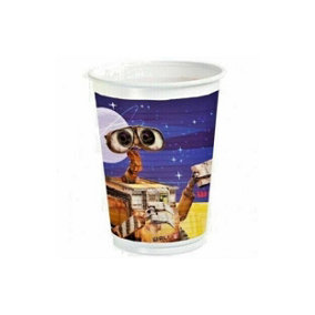 Wall-E Logo Party Disposable Cup (Pack of 8) Multicoloured (One Size)