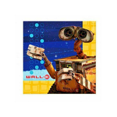 Wall-E Paper Disposable Napkins (Pack of 20) Blue/Brown/Yellow (One Size)