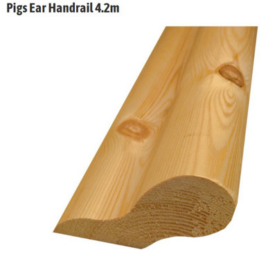 Wall fix (Pigsear) Handrail 94mm(W) x 34mm(T) x 4200mm(L).