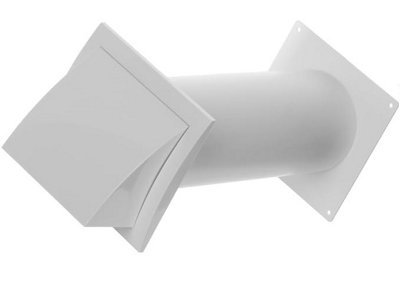 Wall Fixing Ventilation Duct Kit 125mm / 5" with Cowl and Duct Pipe