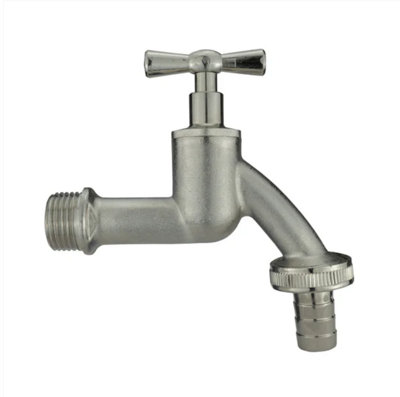 Wall Flange Kit 20mm MDPE + Bib Nickle Tap 1/2