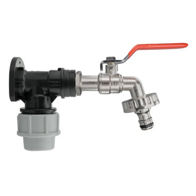 Wall Flange Kit 25mm MDPE with Quick Connect Lever Tap Durable and Leak-Proof - 6