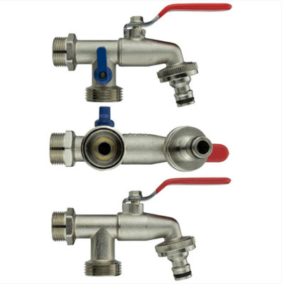 Wall Flange Kit 32mm MDPE + Double Lever Tap 3/4 BSP