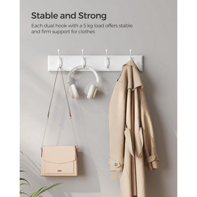 Wall Hook Set of Two, Mounted Coat Racks, Dual Metal Hooks, Hallway ...