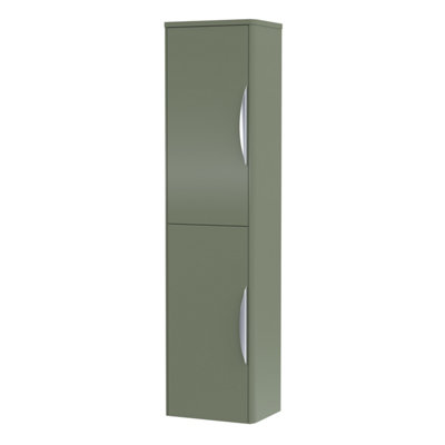 Wall Hung Tall Bathroom Storage Unit 1399 x 356 x 253mm - Green Price Comparisons | Compare The Build