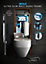 Wall Hung Toilet Concealed Cistern Slim Frame Dual Flush Adjustable 1.14-1.35m w/Matt Black Flush Plate