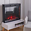 Wall Insert or Freestanding Metal Electric Fire Fireplace 24 Inch