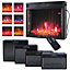 Wall Insert or Freestanding Metal Electric Fire Fireplace 24 Inch