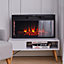 Wall Inset Electric Fire Fireplace 7 Flame Colors with Remote Control 28 Inch H 62 cm