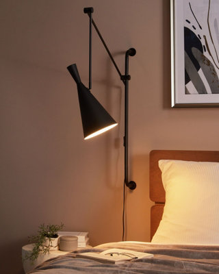 Wall Lamp MARISA Adjustable Metal Black