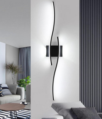 Wall Light LED Indoor Modern Black Wall Lamp Indoor 27W 89cm