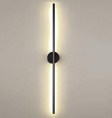 Wall Light Long Strip LED Wall Lamp Linear Sconce 17W Black Indoor LED Up and Down 65cm