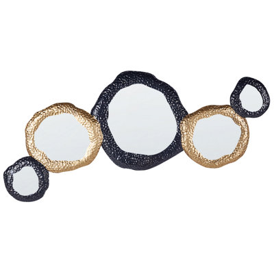 Wall Mirror 44 cm Black-Gold CHARNY