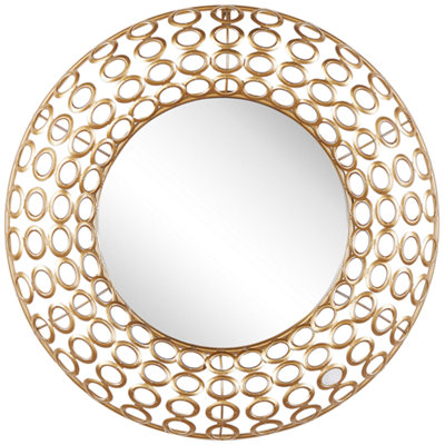 Wall Mirror 80 cm Gold BOURDON | DIY at B&Q