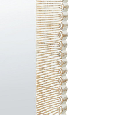 Wall Mirror BAUGY 63 cm 94 cm Wood White