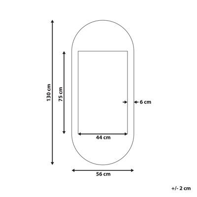 Wall Mirror BRIANT 56 cm 130 cm Wood White