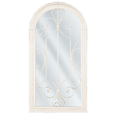 Wall Mirror CAMPEL 49 cm 97 cm Metal Cream