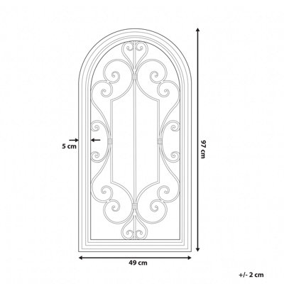 Wall Mirror CAMPEL 49 cm 97 cm Metal Cream