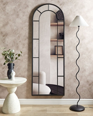 Wall Mirror CROSSES 60 cm 170 cm Metal Black