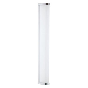 Wall/Mirror Light IP44 Bathroom Colour Chrome Shade White Plastic Bulb LED 16W