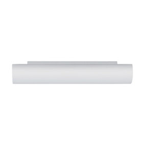Wall/Mirror Light Steel Shade White Glass Opal Matt Bulb E14 2x40W Required
