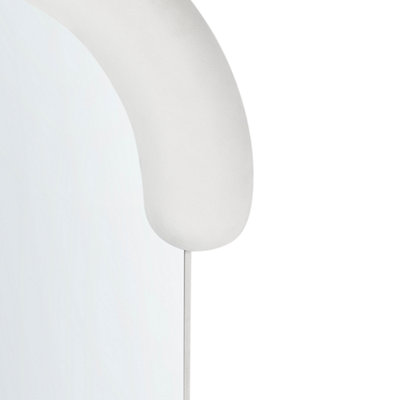 Wall Mirror LOCHES 54 cm 158 cm Velvet White