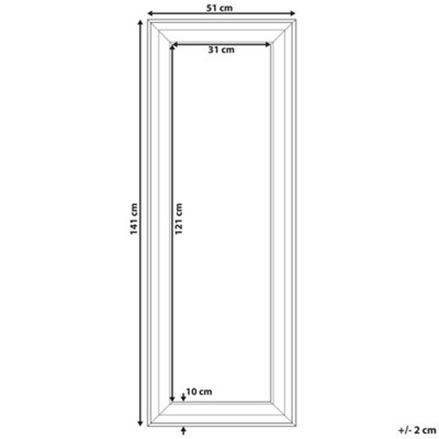 Wall Mirror LUNEL 51 cm 141 cm White