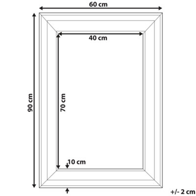 Wall Mirror LUNEL 60 cm 90 cm White